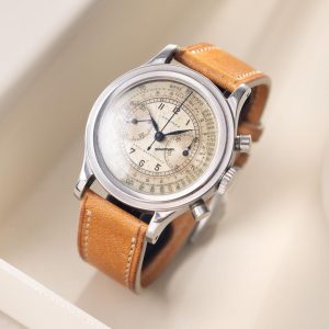 Longines Rare Longines "Tre Tacche" 13 ZN Stepcase Chronograph ref 4974 + Extract